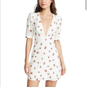 Cherry V neck Mini Dress